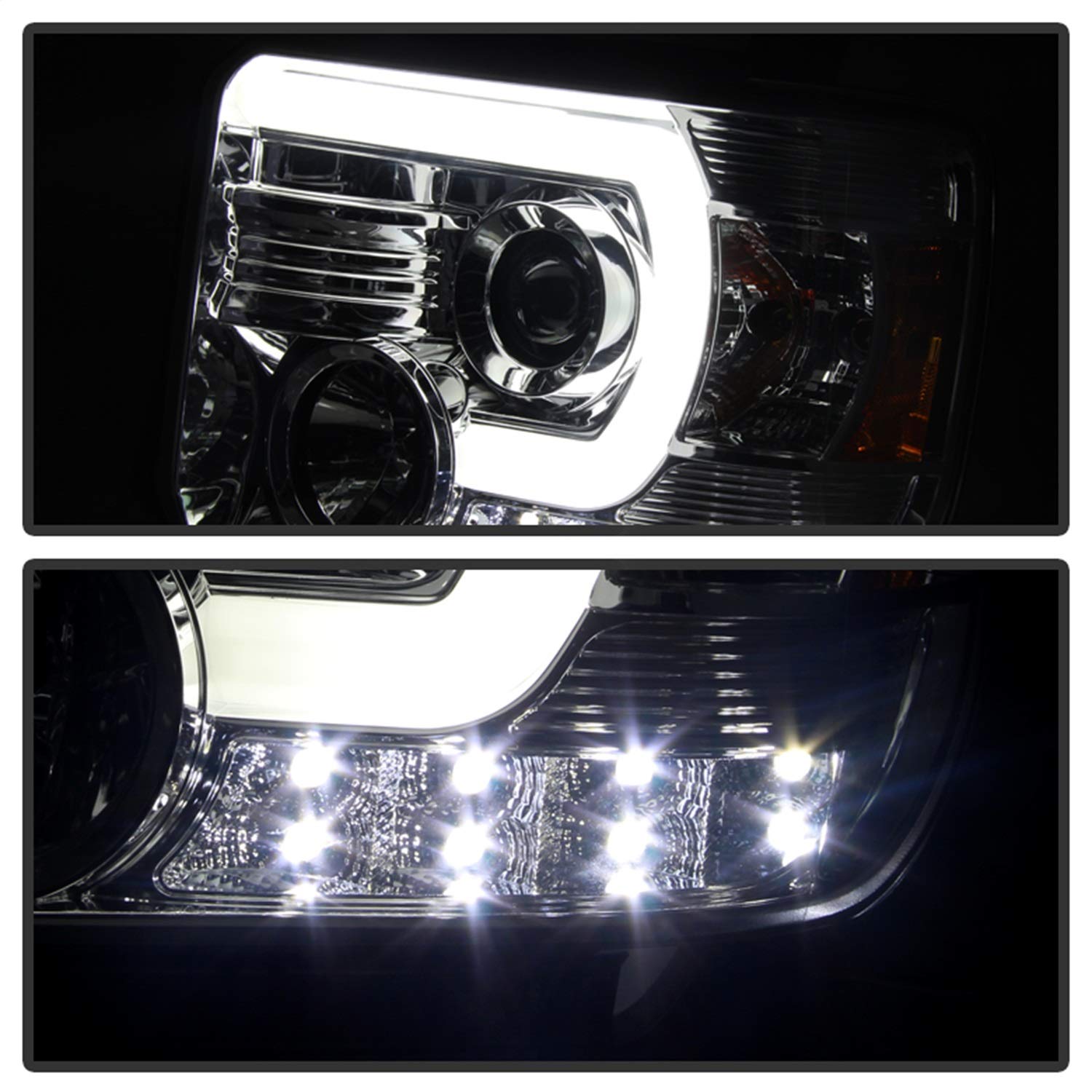 GMC Sierra Spyder Auto PRO-YD-GS14-LBDRL-C Projector Headlight