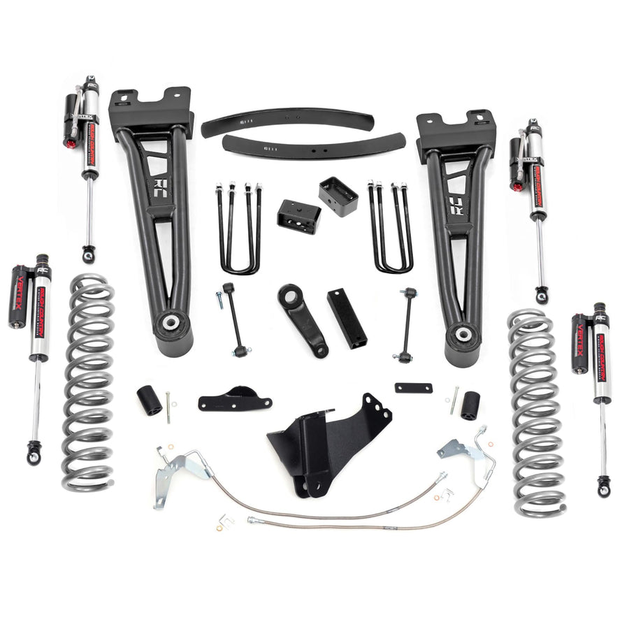 Rough Country 6 Inch Lift Kit with Reservoir Vertex Shocks for Ford F-250/F-350 Super Duty (2008-2010) - Gas Models, Includes Radius Arms