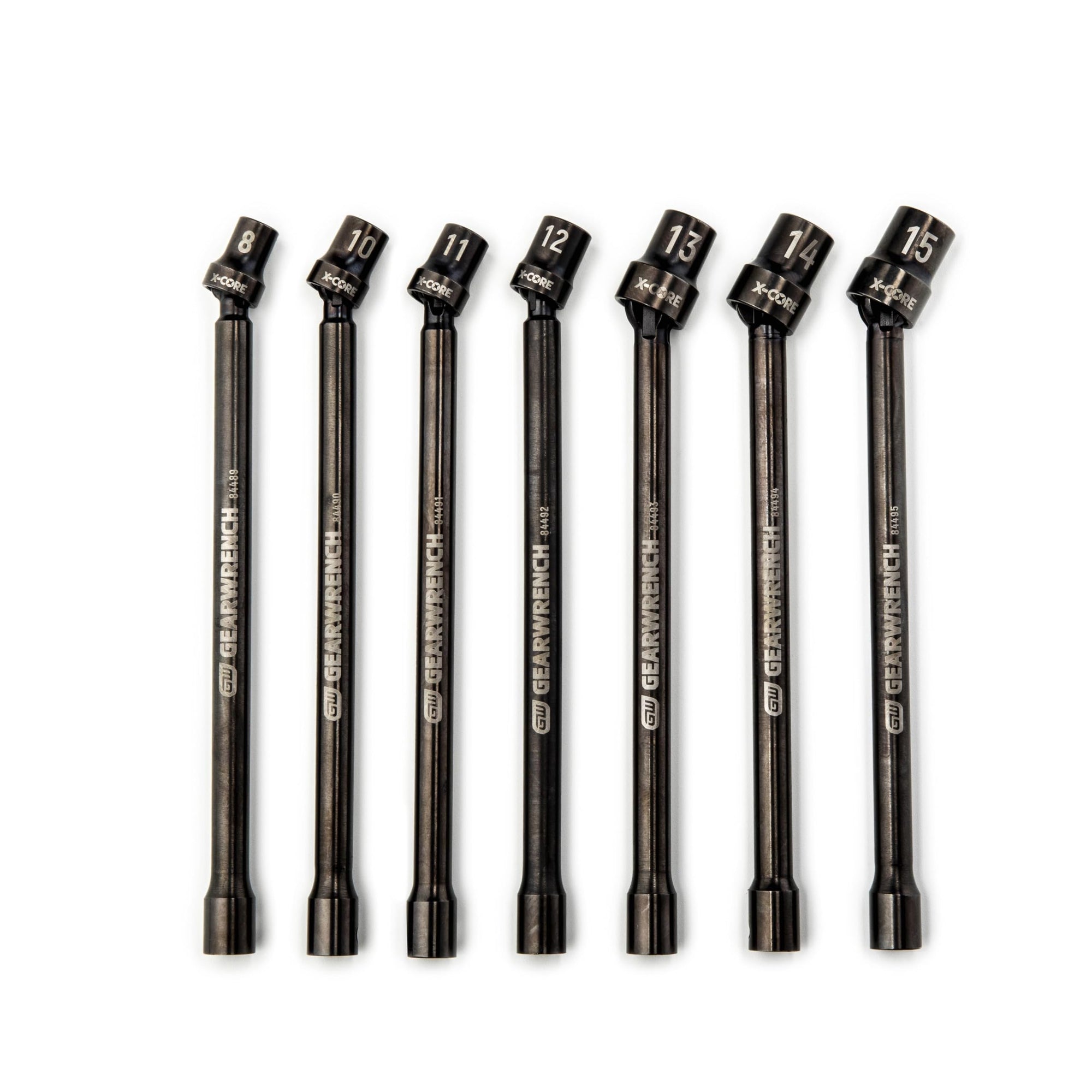 7 Pc. GEARWRENCH 3/8" Drive 6 Pt. x-Core Pinless Universal Impact Metric Extension Socket Set - 84980