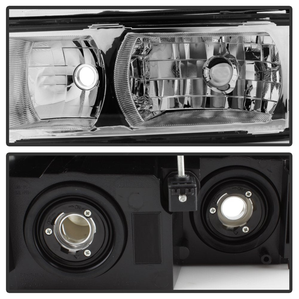 Chevy Avalanche xTune 02-06 w/Cladding OEM Bumper Light & Headlights - Chrome (HD-JH-CAVA02-SET-C)