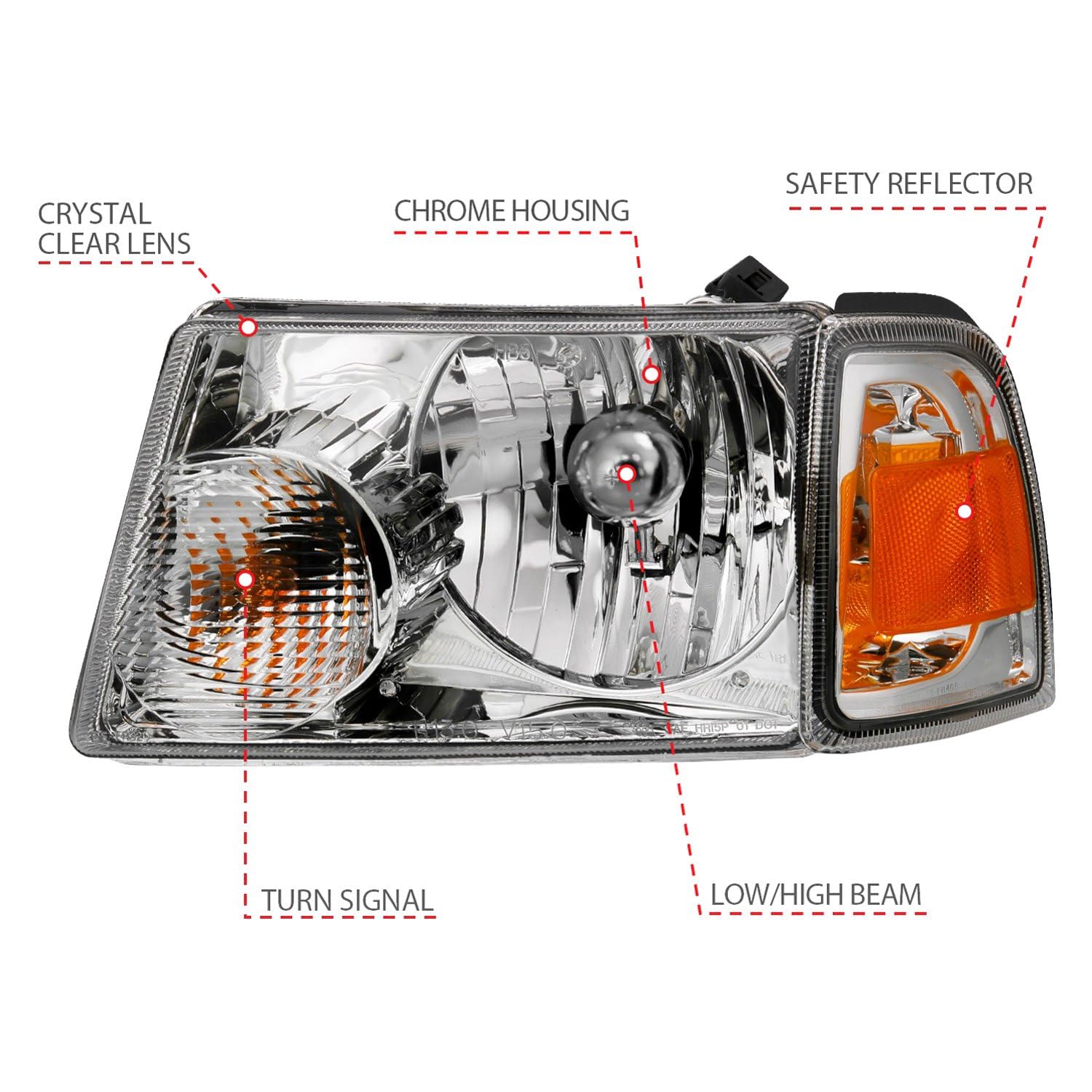 Usa Anzo 111484 Projector Headlamps Fits Ford Ranger