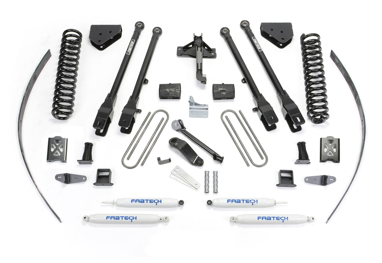 Fabtech 4 Link Lift System K2017 w/Performance Shocks 8 in. Lift w/o Factory Overload