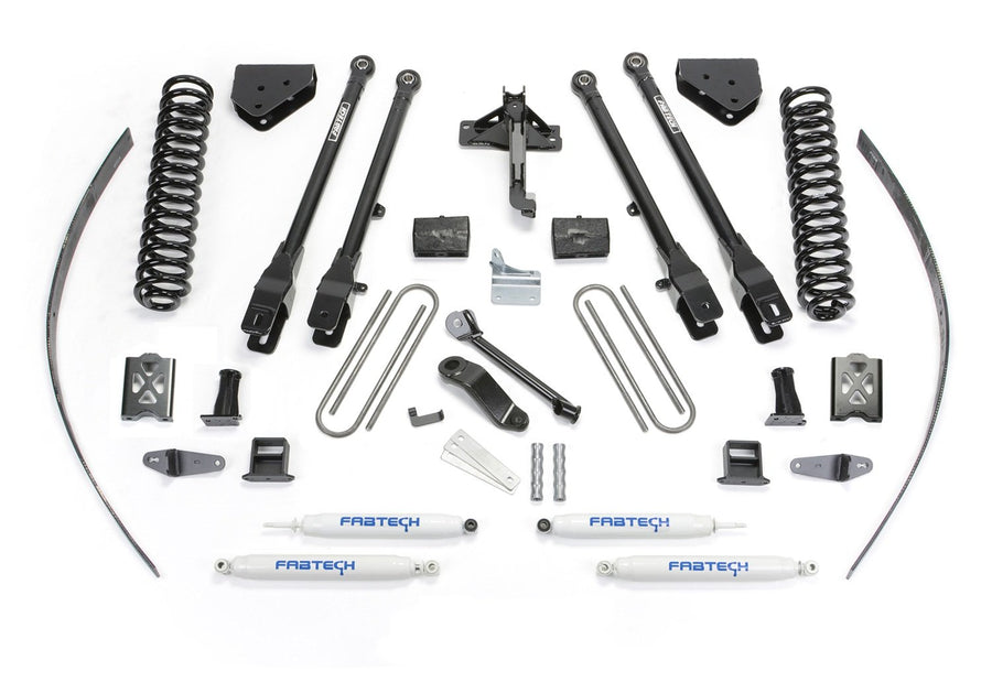 Fabtech 4 Link Lift System K2017 w/Performance Shocks 8 in. Lift w/o Factory Overload