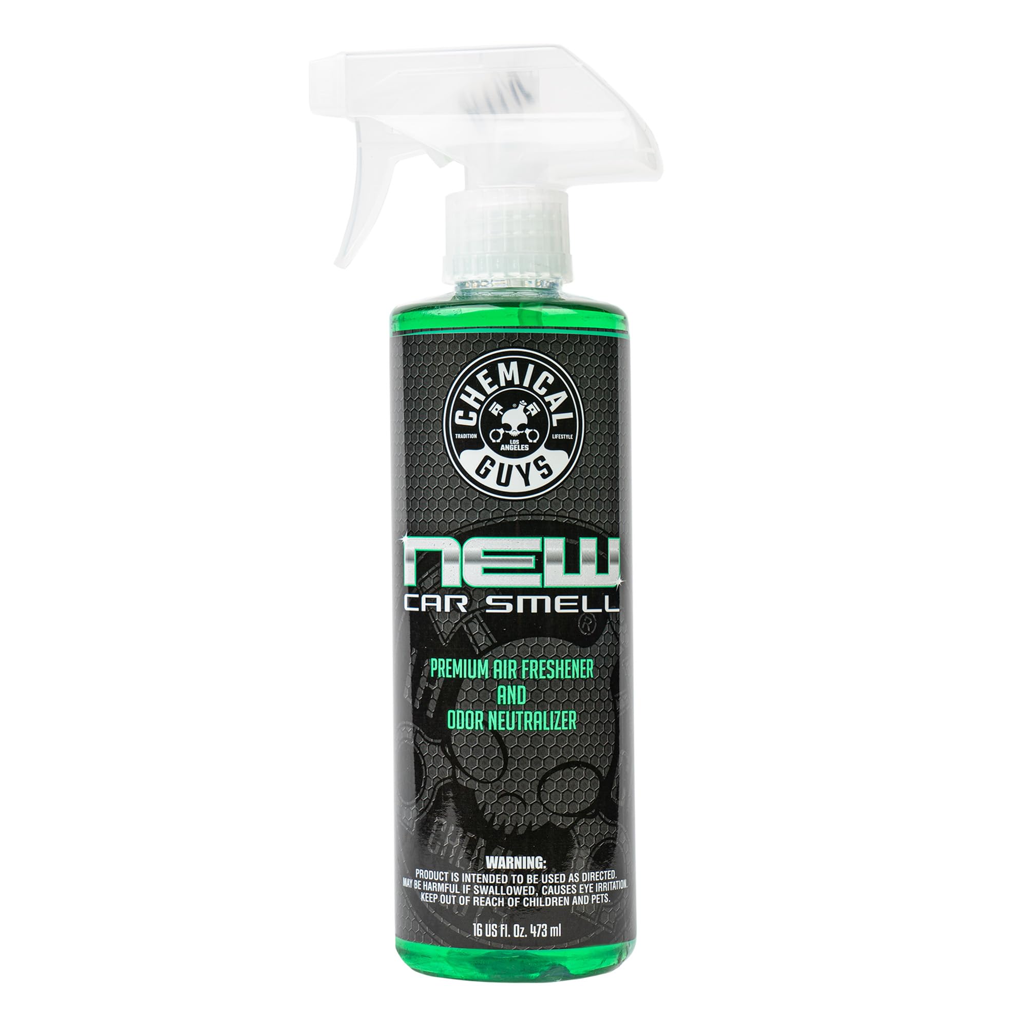 Chemical Guys Air Freshener New Car Smell and Premium Odor Eliminator Refreshes & Neutralizes Odors, Great Car Fresheners for Trucks, SUVs, RVs, and More - 16 oz