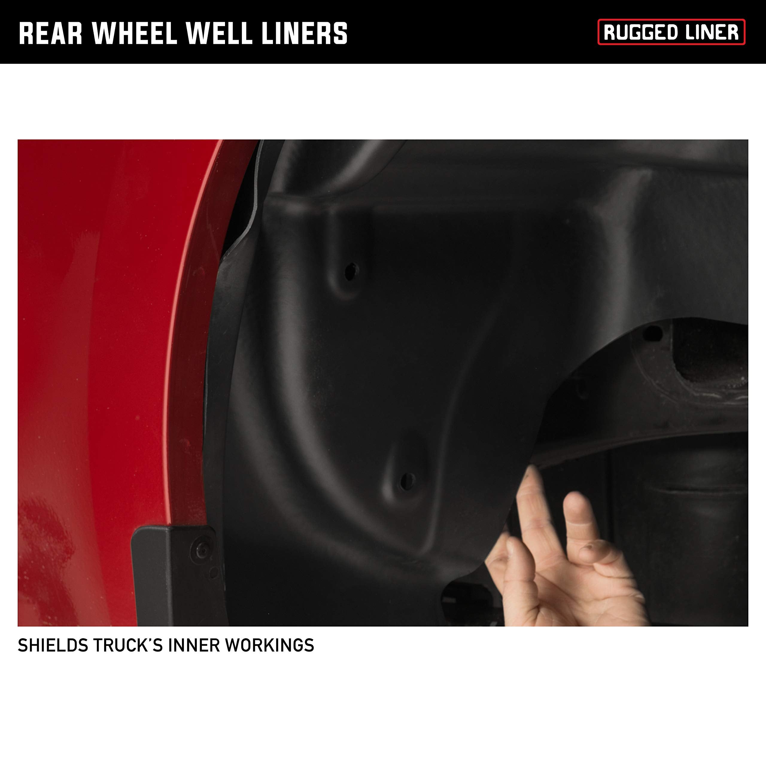 Rear Wheel Well Liner Rugged Liner | WWF25005 | Fits 2005 - 2008 Ford F-250/350 Super Duty (will not fit dually or w/5th wheel)