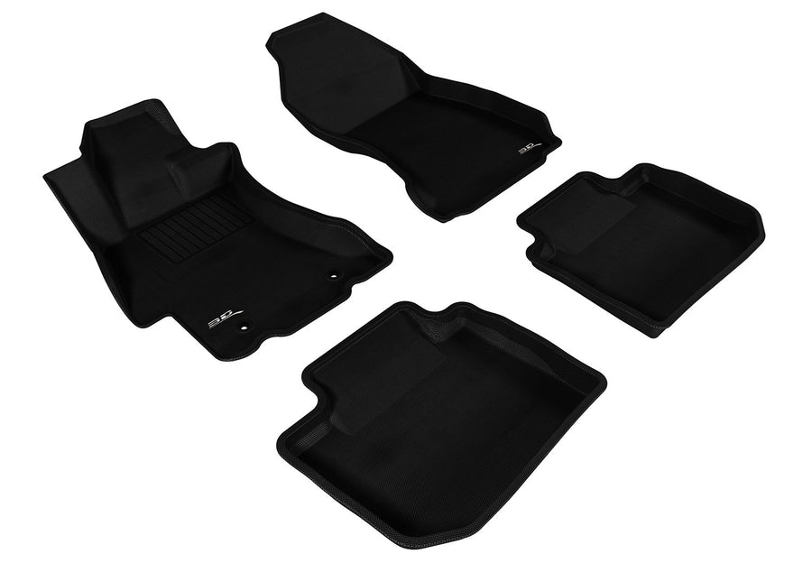 3D MAXpider Kagu Custom Fit Floor Mat (Black) Compatible with Subaru WRX/WRX STI 2015-2021 - Full Set
