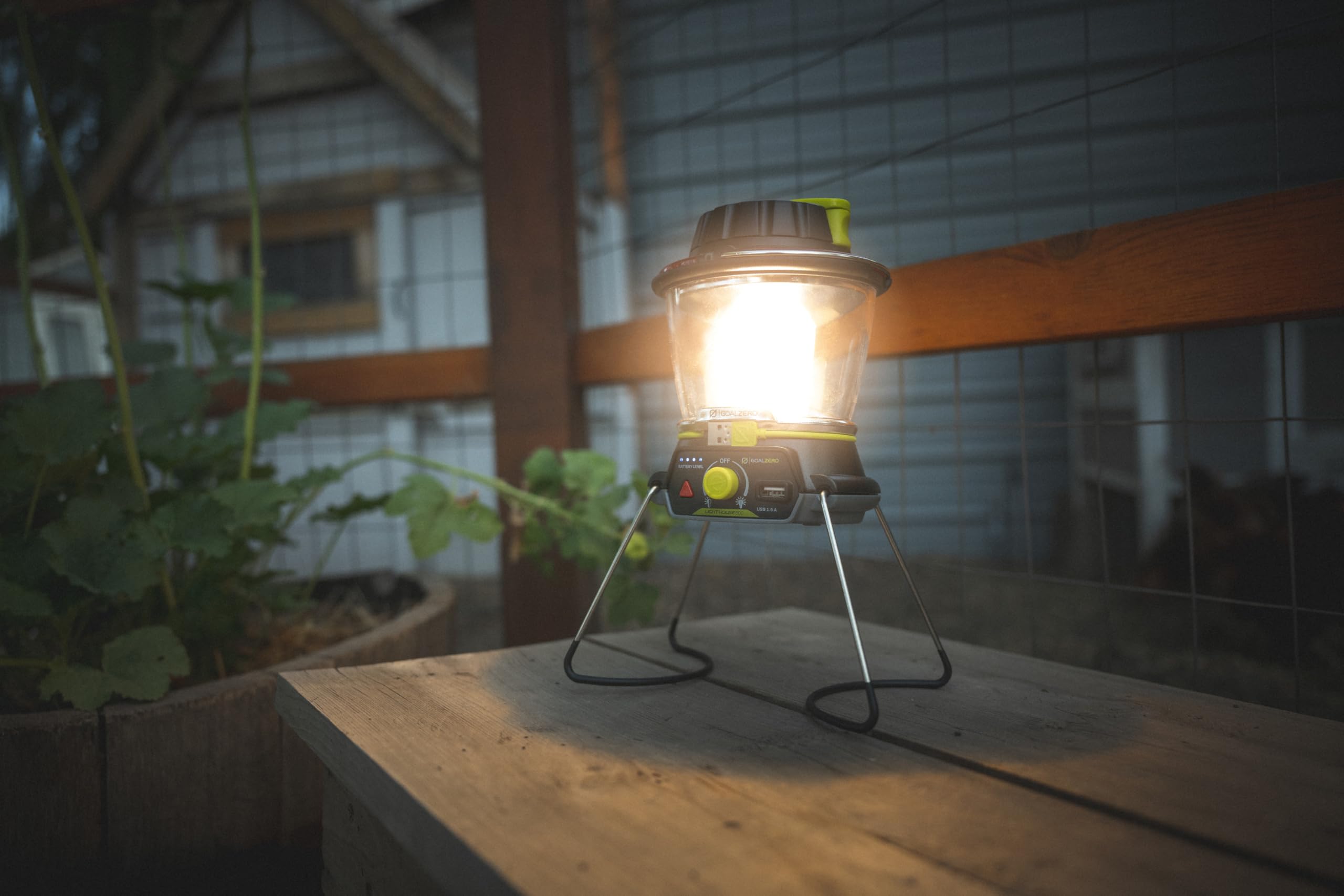 600 Lighthouse Multi Functional Adjustable Light Perfect for Camping, Outdoor Events, or Emergency use Lumens USB Charging of Phones and Small Devices Long-Lasting Lithium Battery.