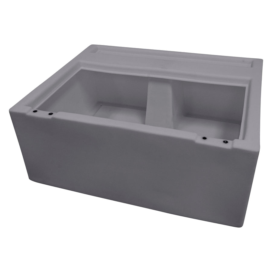 8WD95-1B-221 Wise DLX Series 28" Pontoon Bench Seat - Base Only - Grey