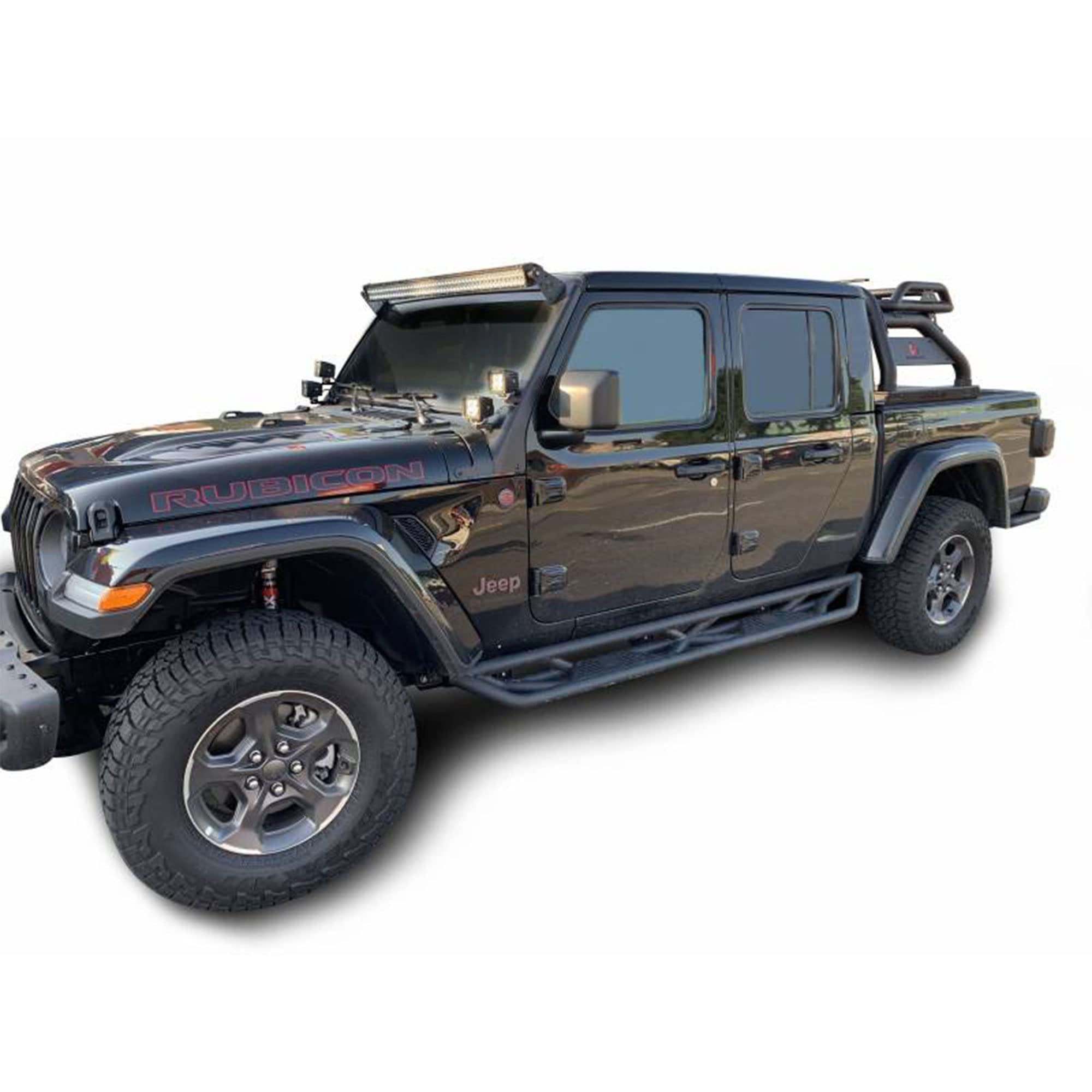 Atlas Roll Bar Black Black Horse Off Road Compatible with 2020-2023 Jeep Gladiator-ATRB9BK