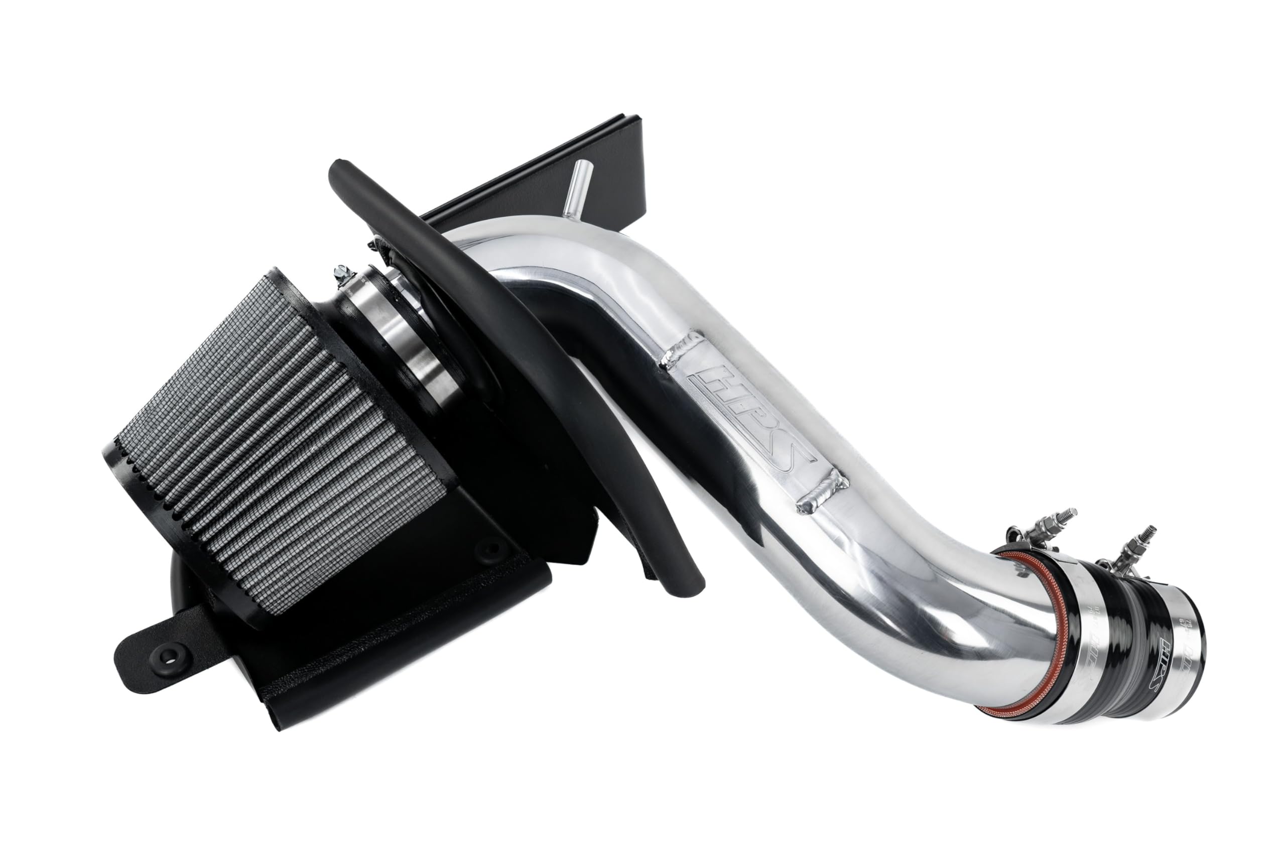 HPS Air Intake Kit Polished with Heat Shield Compatible for 2019-2021 Volkswagen Jetta 1.4L Turbo, 827-714P
