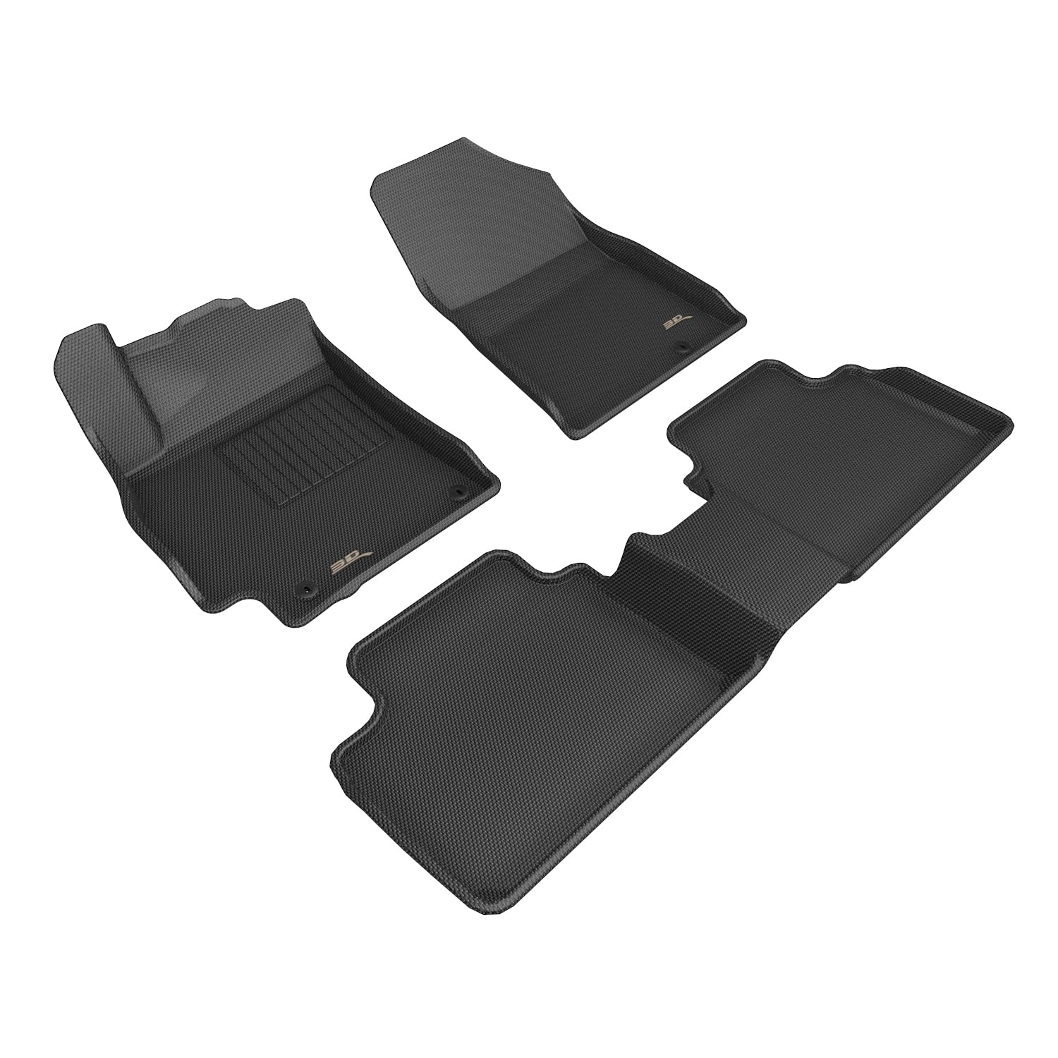 Kagu Floor Mat 3D MAXpider Custom Fit (Black) Compatible with Kia K4 2025-2026 - Complete Set