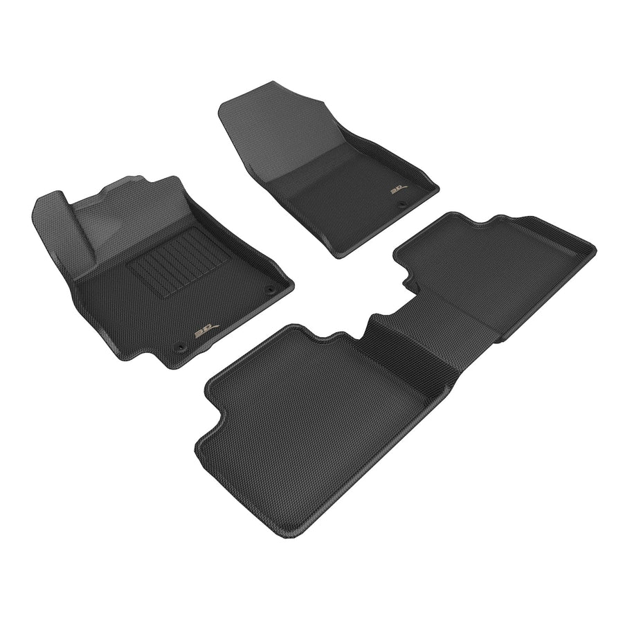 Kagu Floor Mat 3D MAXpider Custom Fit (Black) Compatible with Kia K4 2025-2026 - Complete Set