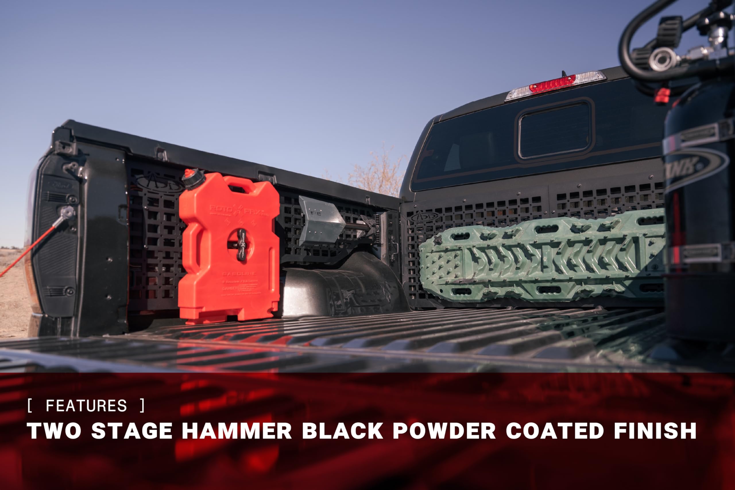 ADD Offroad Molle Panels Bed Side for 2024-2025 Ford Ranger Raptor | Driver & Passenger Side Variations | Molle Design for Mounting Tools & Off-Road/Recovery Gear | Made in The USA (Driver)