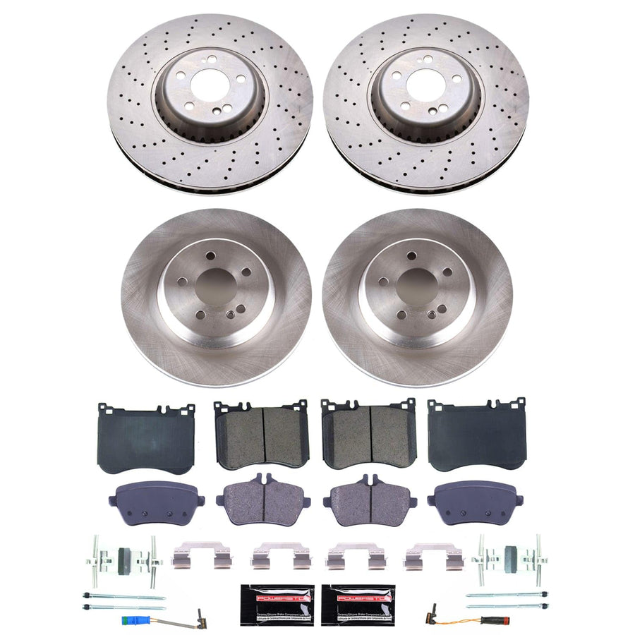 Power Stop Front and Rear KOE9160 Brake Pads and Rotors Stock Replacement Brake Kit Autospecialty For Mercedes - Benz S450 2018-2020, Mercedes - Benz S560 2018-2021 [Application Specific]