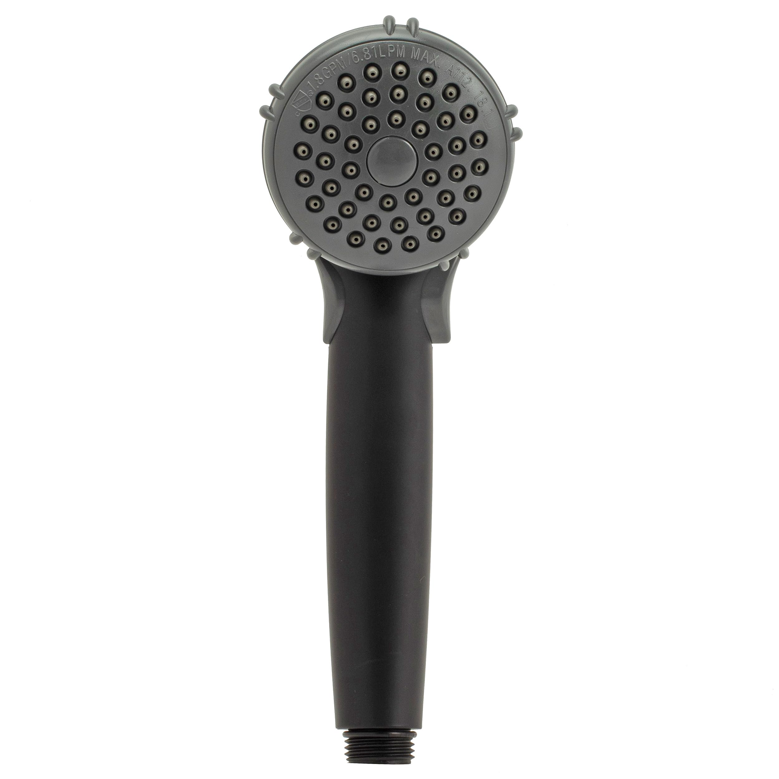 Dura Faucet RV Hand Held Shower Wand DF-SA400-MB, Water Saving Trickle Switch (Matte Black)
