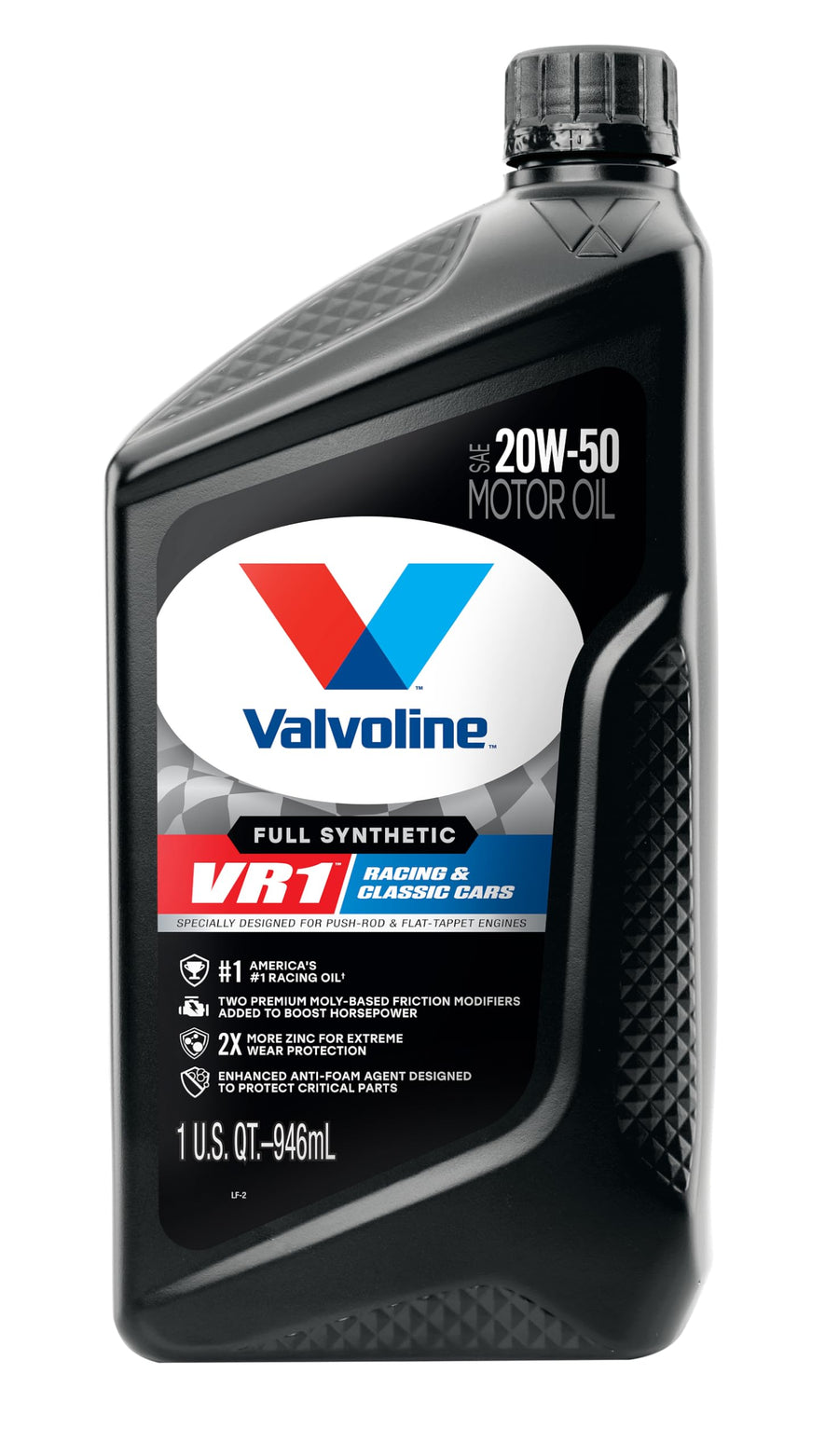 Synthetic Valvoline VR1 Racing SAE 20W-50 Motor Oil 1 QT, Case of 6