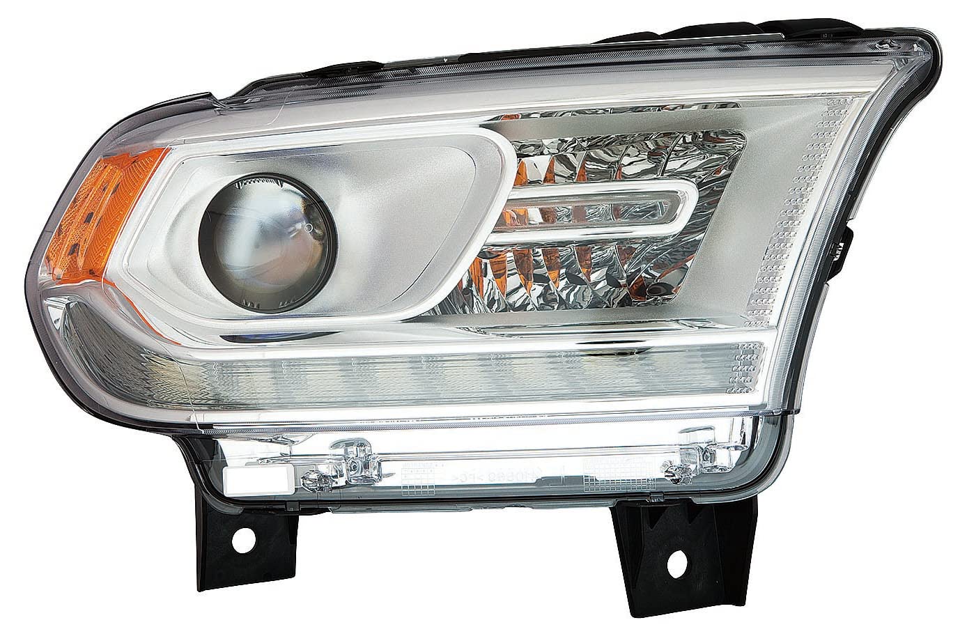 Dodge Durango 16-20 Headlight Halogen with LED Day time Running Light Chrome Trim Passenger Side CAPA | DOT Certified 68299132AF | CH2503306C