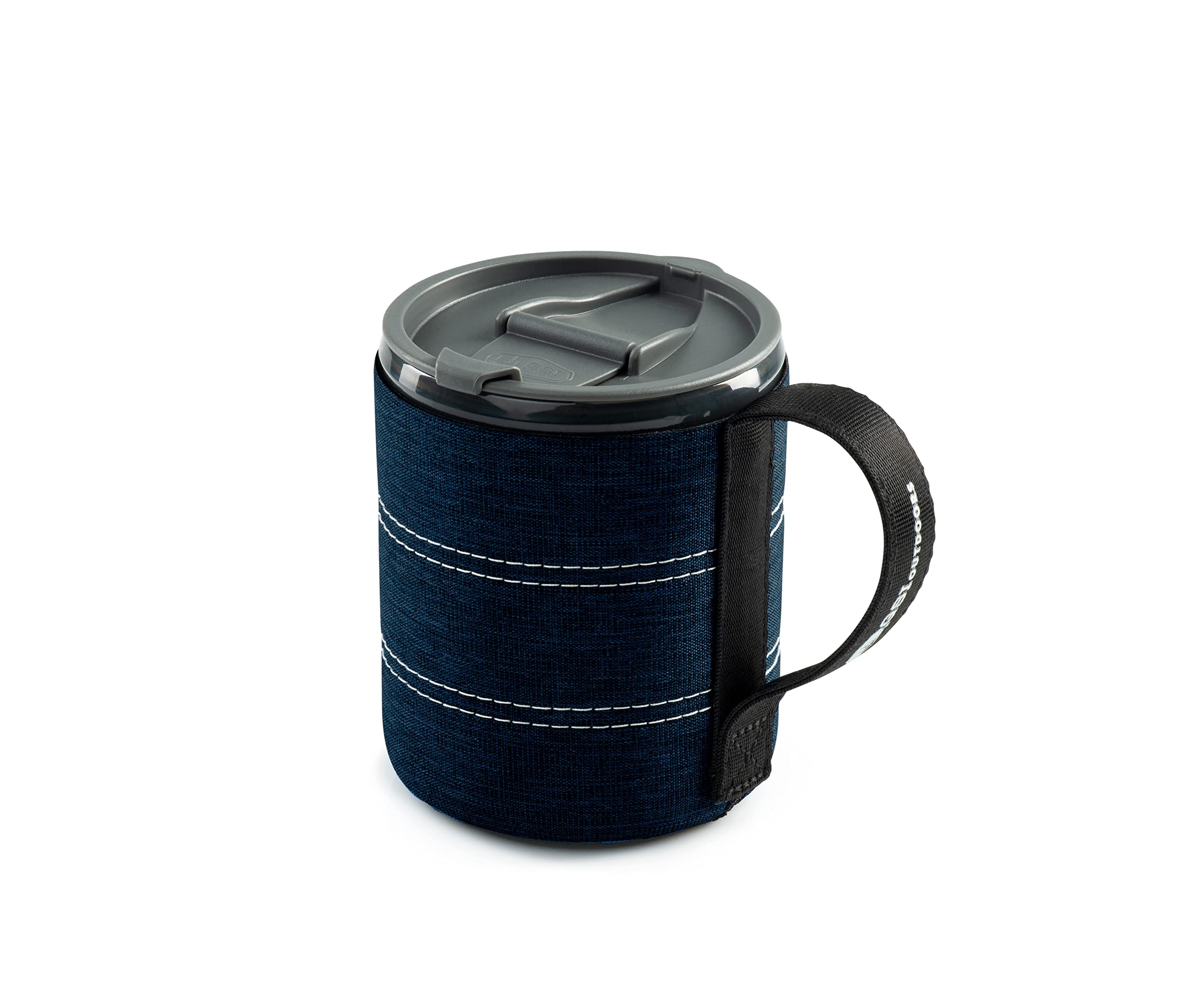 GSI Outdoors Neoprene Lightweight Backpacker Mug for Camping and Backpacking - 17 oz - Heathered Blue