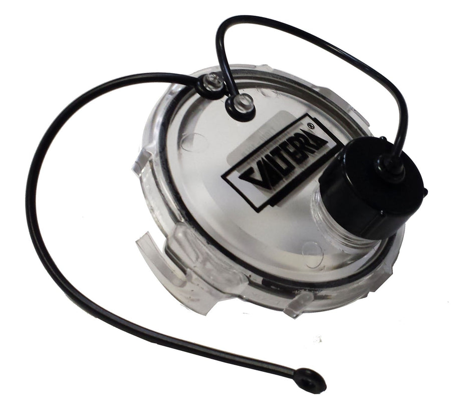 Waste Valve Cap Valterra T1020-1CLRVP - 3" with Capped 3/4" GHT, Clear, Carded