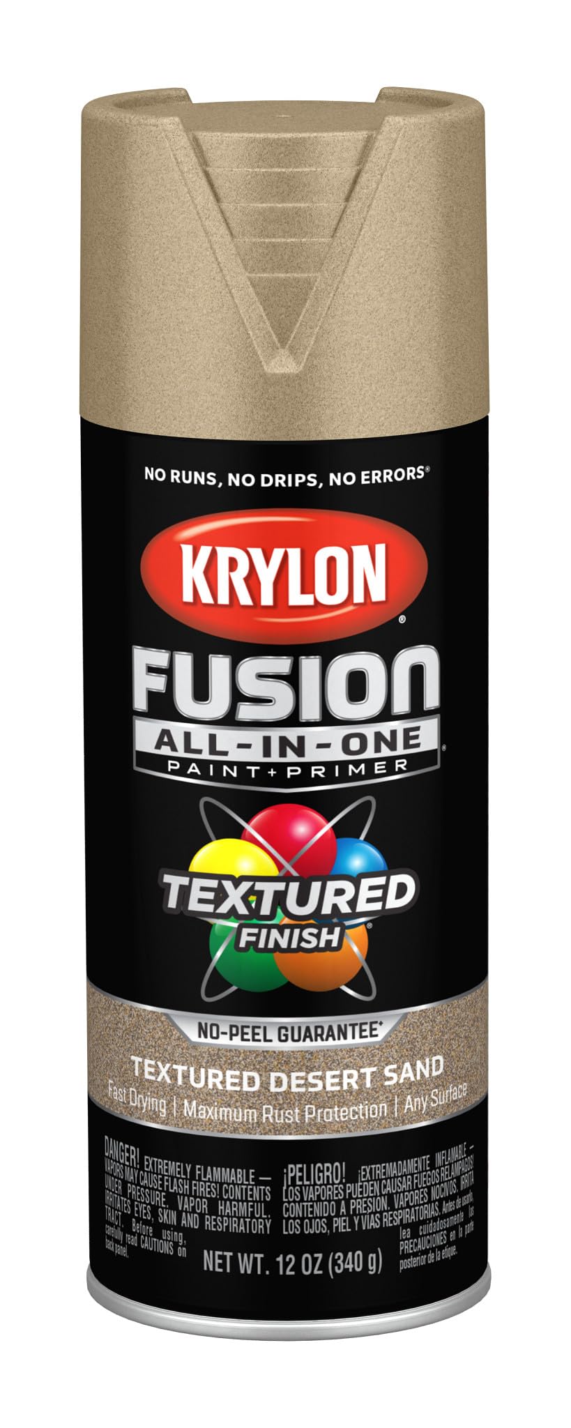 Krylon All-In-One Adhesive Spray Paint for Indoor/Outdoor Use, 12 oz, Desert Sand