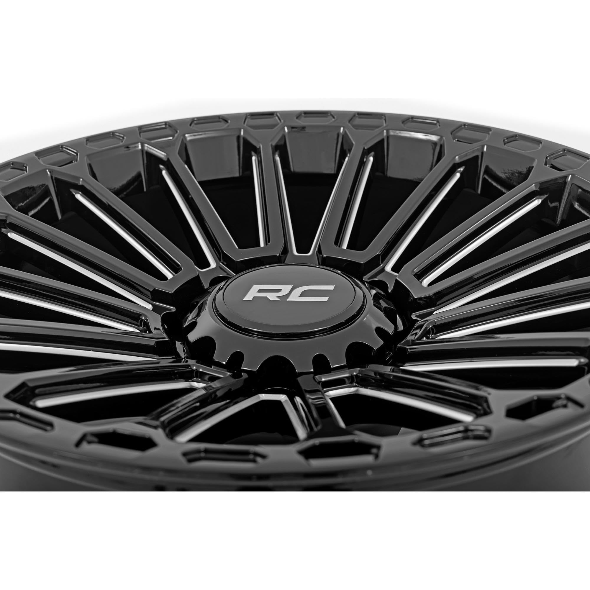 Rough Country One-Piece 97 Series Aluminum Wheel - 17x9, 5x5 Bolt Pattern, 12mm Offset, Gloss Black