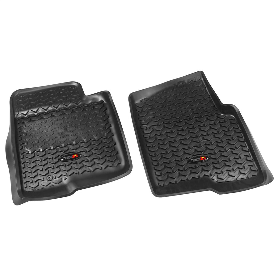 Front Floor Liners Rugged Ridge for Ford F-150 | Pair, All-Terrain, Black | 82987.23 | Fits 2009-2014 Ford F-150/Raptor