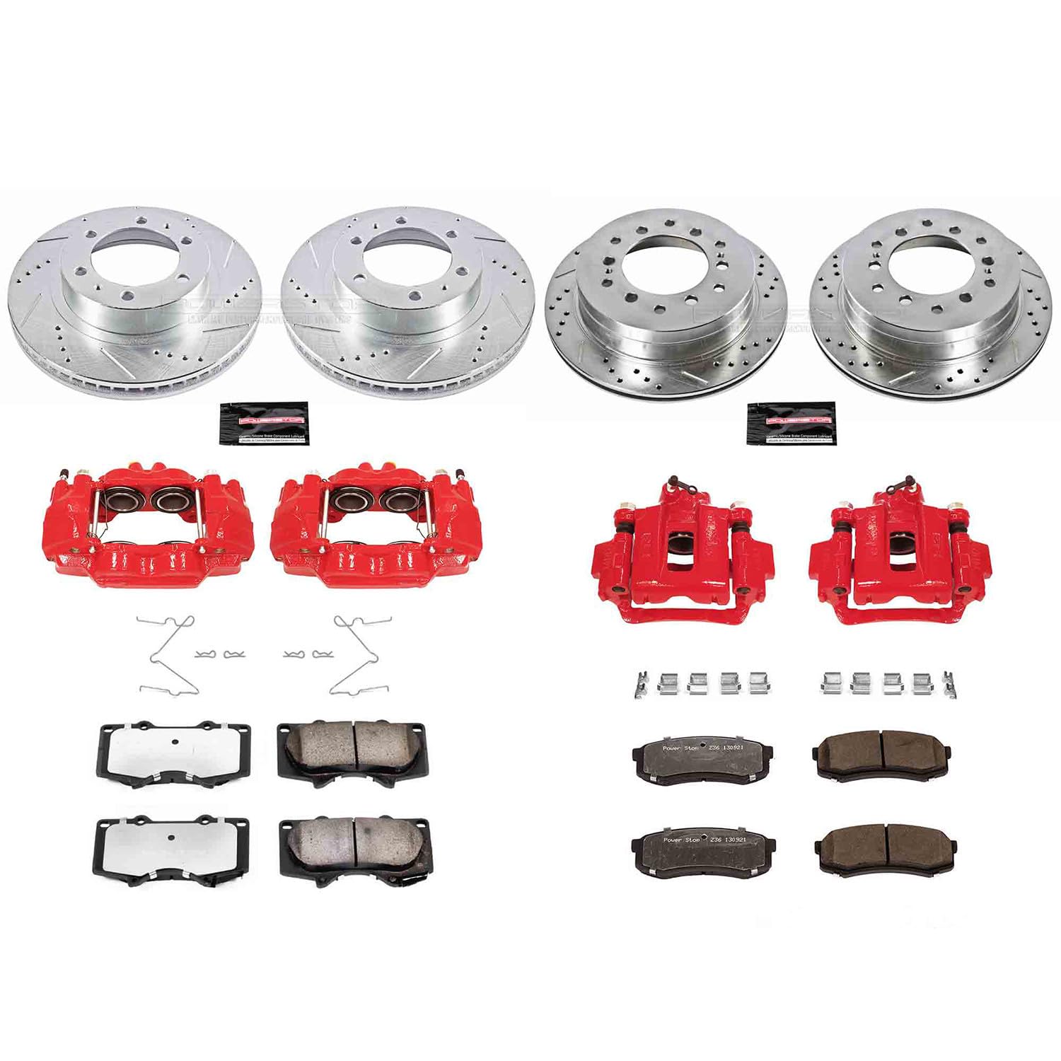 Brake Kit Power Stop KC138-36 with Caliper (Front and Rear Truck Tow) For Toyota 4Runner 2003-2009, Toyota FJ Cruiser 2007-2009 [Model Specific]