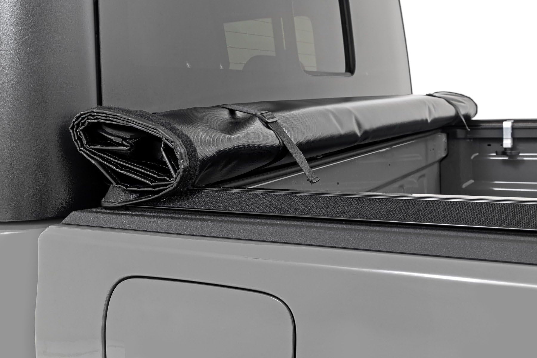 Soft Roll-Up Truck Bed Cover Rough Country for Jeep Gladiator (2020-2025) - Fits 5' (60.3") Bed, Weatherproof Tonneau Covers