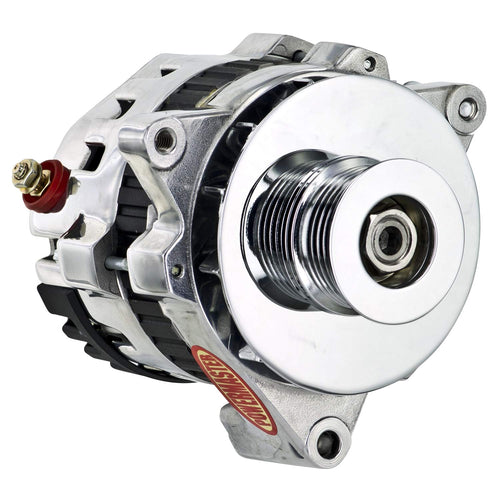Polish Powermaster 28472-114 Alternator (CS121 "5X5" 100A 12V 6 Groove Pulley Side Bat Post Fan & Baffle 1 Wire)