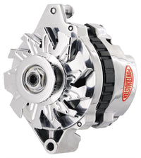 Alt GM CS130 Chrome 140A 6 grv Pulley Baffle & Cone Str MTG 6.61" 1-Wire or OE Hookup Powermaster
