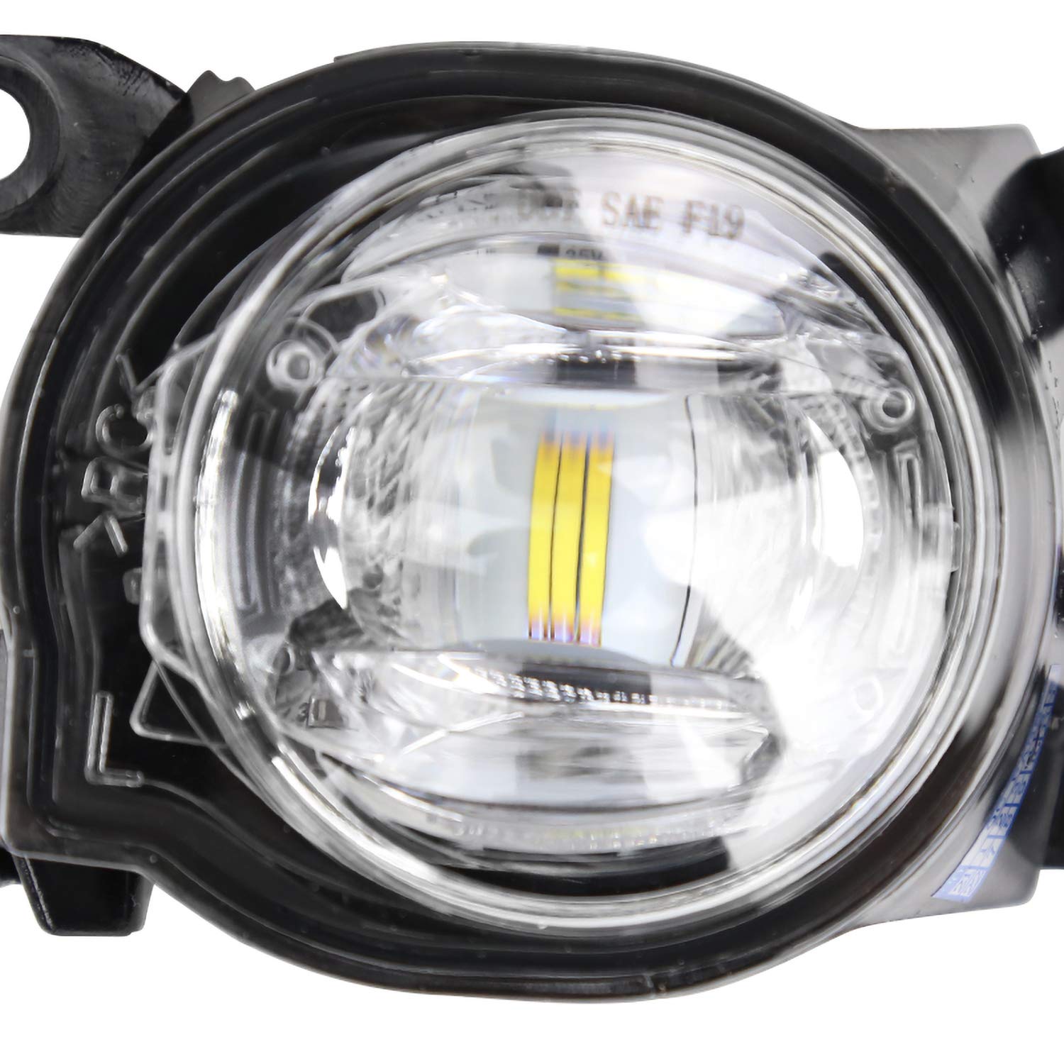 LED Fog Lights Spec-D Tuning Clear Lens +Built-In LED Bulbs+Switch Compatible with Toyota Corolla Hatchback 2019-2020 L+R Pair Assembly