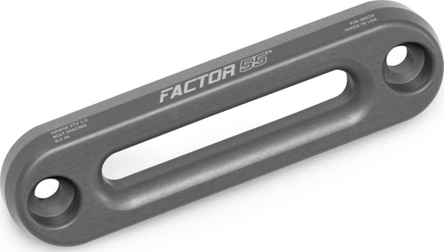 Hawse XTV Fairlead Factor 55 for Synthetic Winch Rope, 1.0" Thickness and 6" Mounting Bolt Spacing - Gray