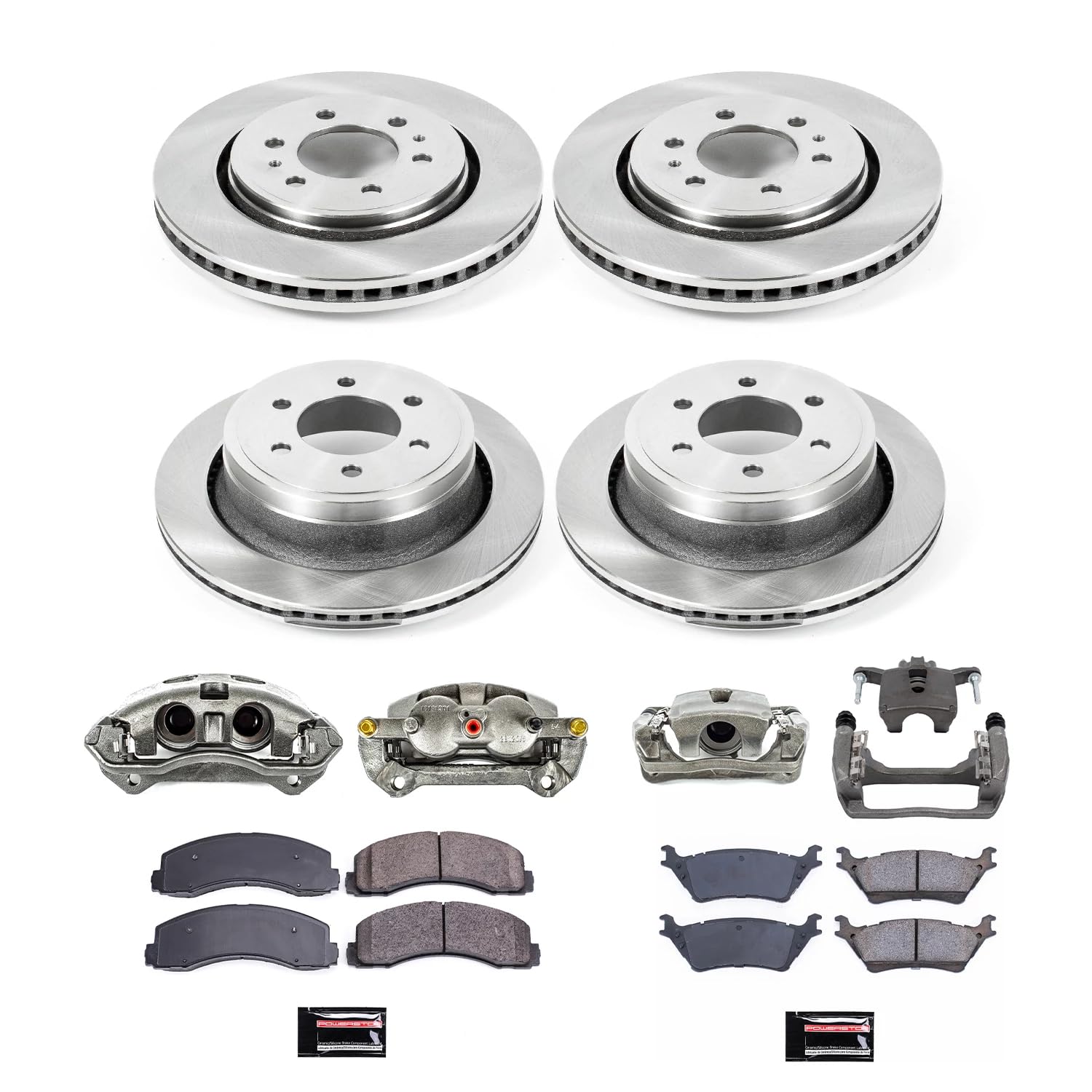 Power Stop KCOE6268 Brake Kit Autospecialty OE Replacement with Calipers For 2012-2017 Ford F-150 6 Lug [Application Specific] | 2012-2018 F-150 Raptor
