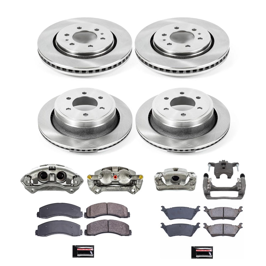 Power Stop KCOE6268 Brake Kit Autospecialty OE Replacement with Calipers For 2012-2017 Ford F-150 6 Lug [Application Specific] | 2012-2018 F-150 Raptor