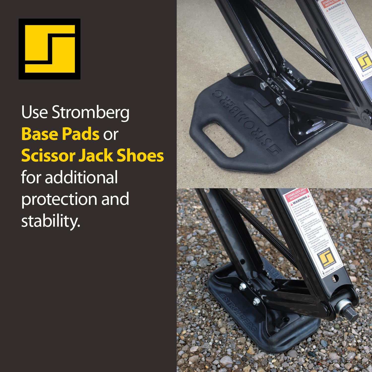 Stromberg Carlson Scissor Jack JSC-30-IND – Single Manual Jack for Travel Trailers, Fifth Wheels and Campers, Bowtie Base Design, 7,500 lb Load Rating, Ideal for RV Leveling – Black, 30-Inch