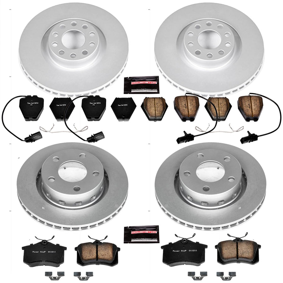 Power Stop Z23 Evolution Geomet Coated Brake Kit For Audi A6 Quattro 2000-2004 CRK4204 [Model Specific]