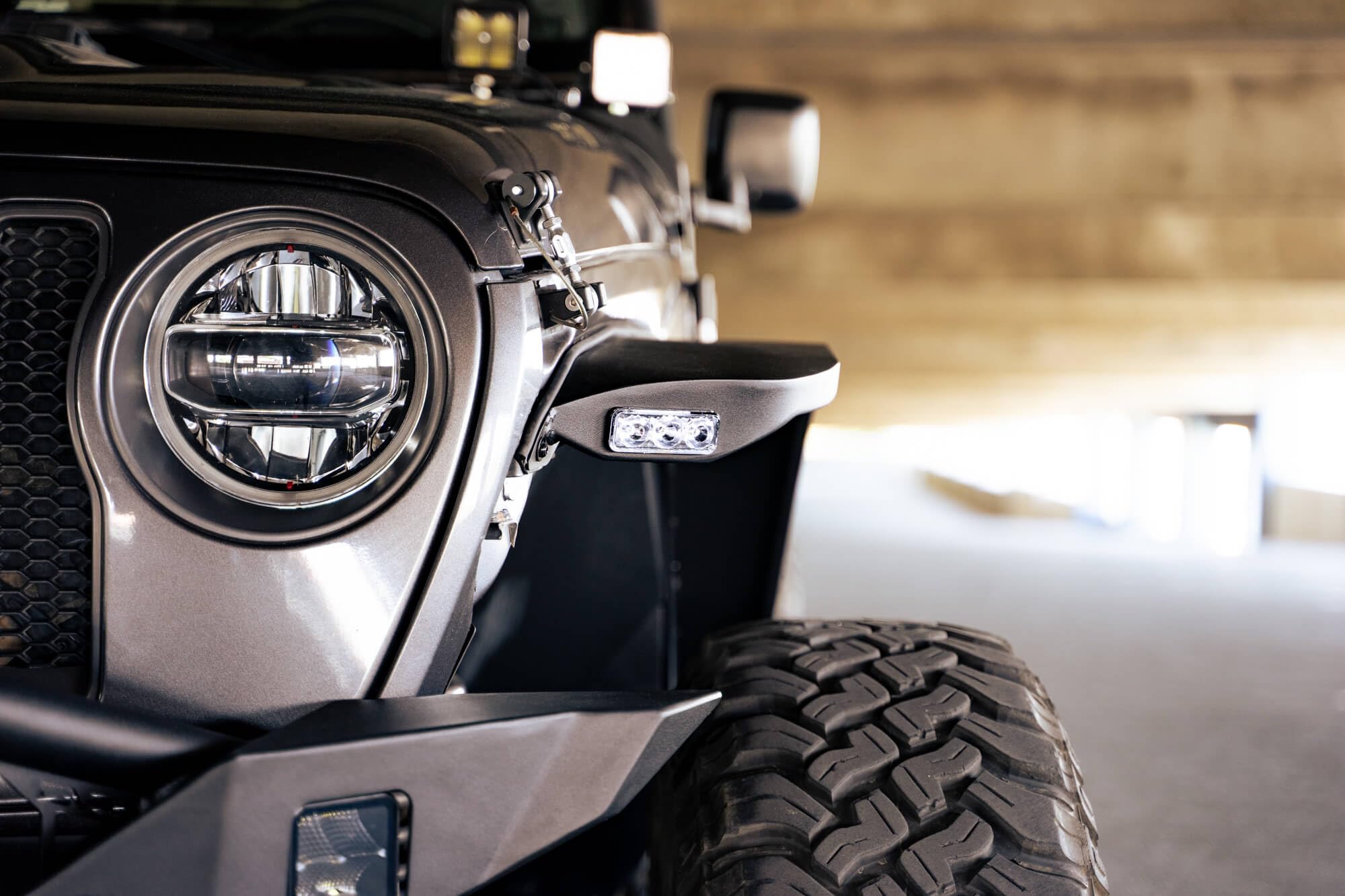 Slim Fender Flares DV8 Offroad for the 2018-2025 Jeep Wrangler JL | Front & Rear | Steel Construction | Complete Set of 4 | Plug & Play Dual Stage Running Lights & Turn Signal | Includes Rubber Seal