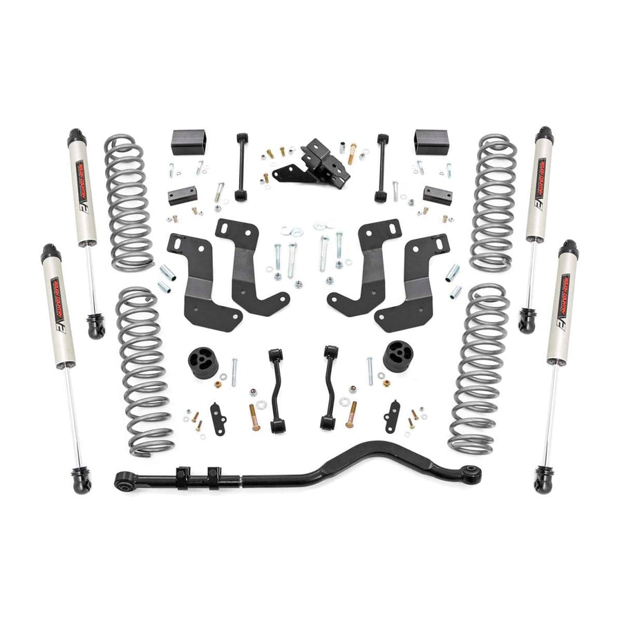 3.5" Rough Country Lift Kit w/ V2 Shocks for Jeep Wrangler Unlimited 4-Door (2024-2025) - Precision-Tuned Suspension for Rugged Off-Road Handling