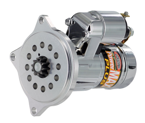 PowerMAX Plus Powermaster 19106 Starter (Mini Ford [BB] FE w/billet Black 3 Ear Mtg 1963 1/2, 1965 & UP 184T Flyw 11:1 Chrome), 1 Pack
