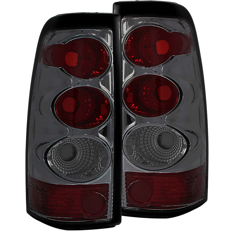 Chrome Euro Tail Light Set-Smoke Lens ANZO USA 211159