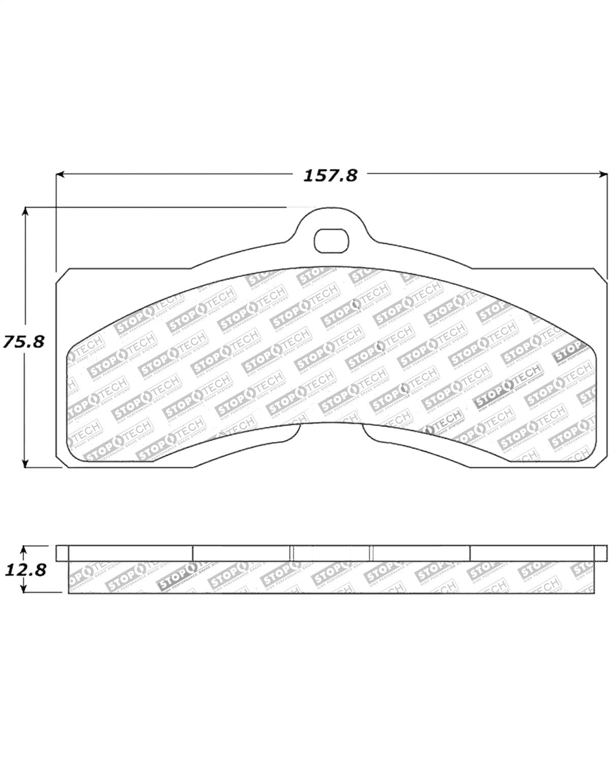 Brake Pads StopTech 308.00080; Front, Rear with Shims Street