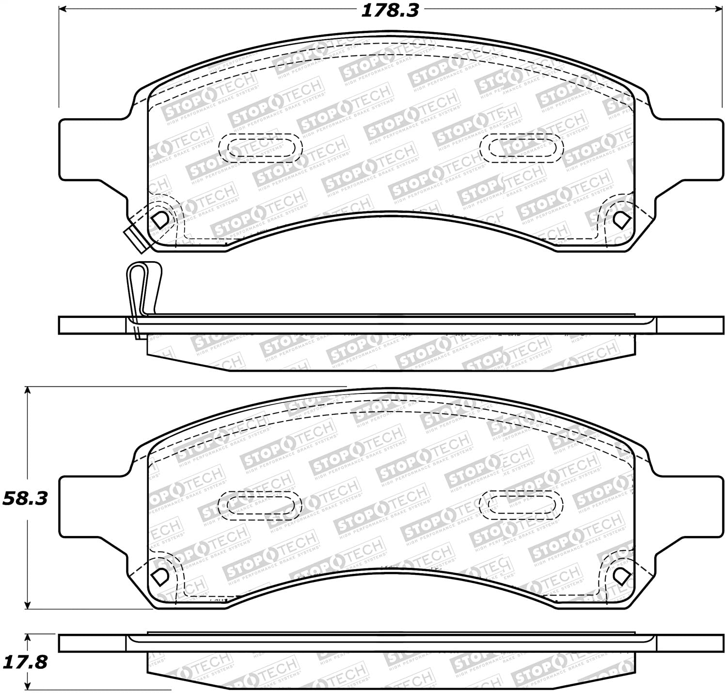 Street Select StopTech Brake Pads 305.11690
