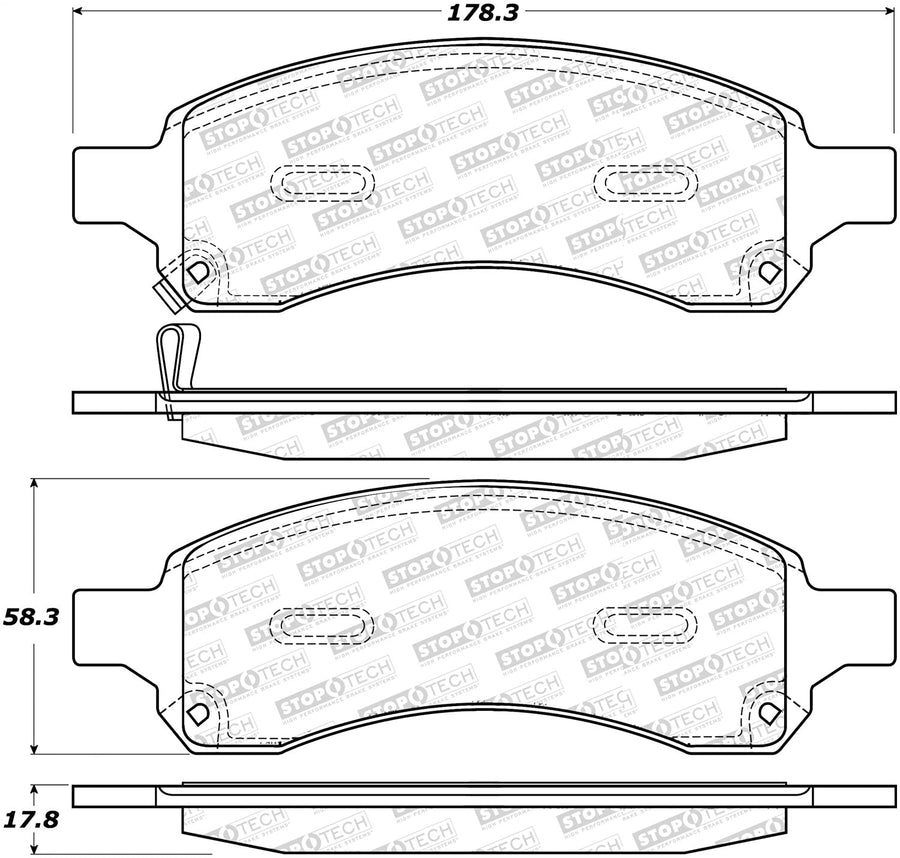Street Select StopTech Brake Pads 305.11690