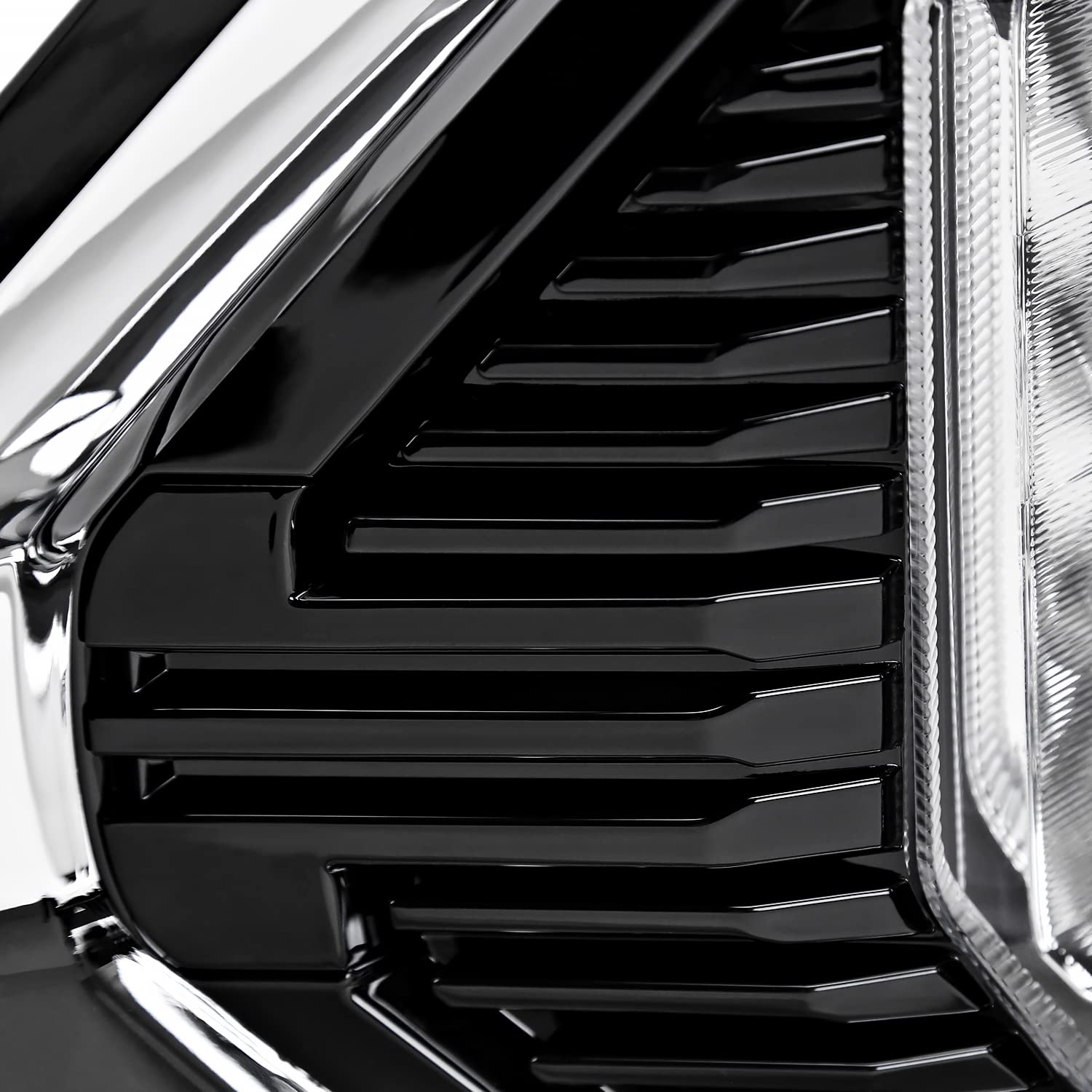Chrome LED Fog Lights + Switch + Bezel SPEC-D TUNING Compatible with 2019-2021 GMC Sierra, Left + Right Pair Assembly
