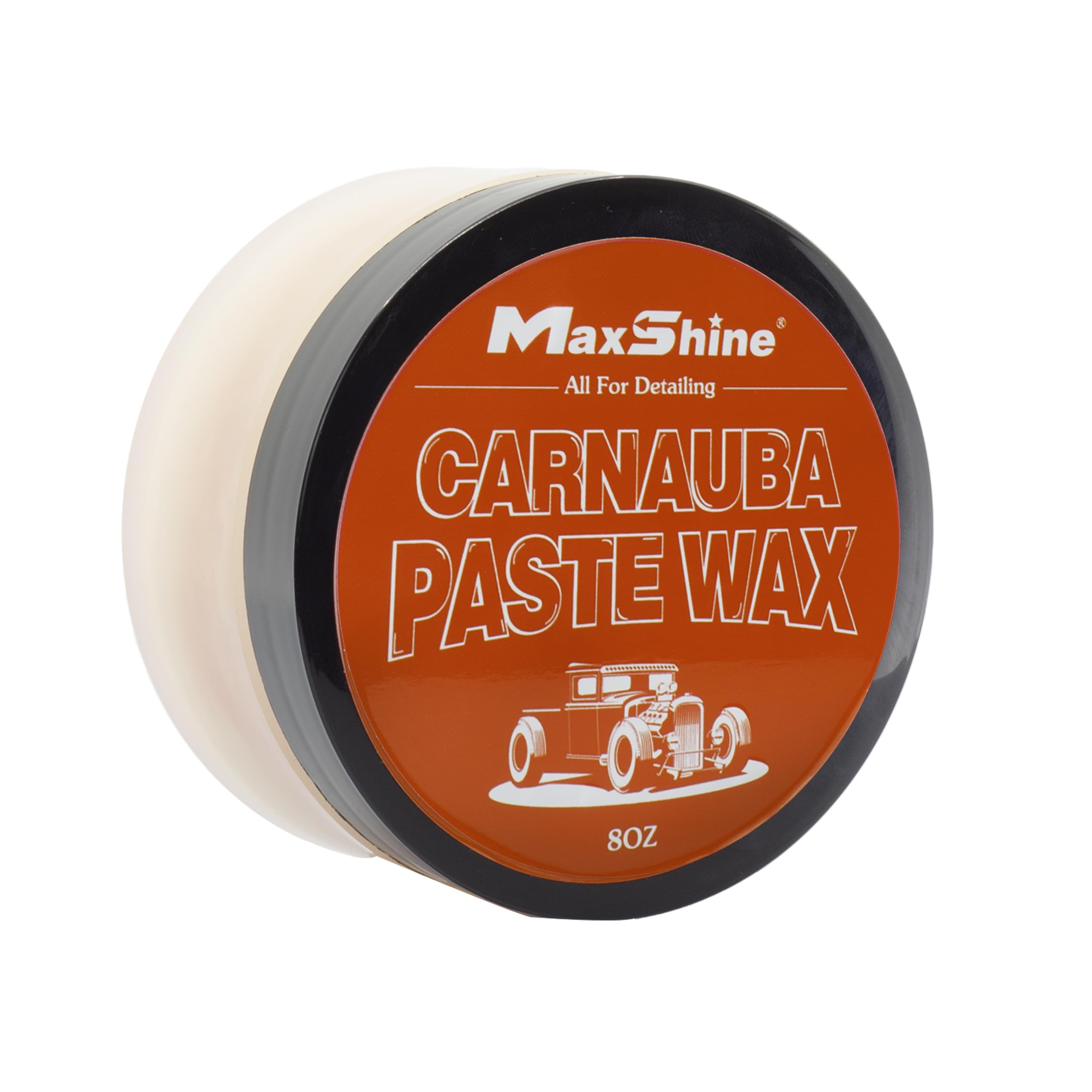 Carnauba Paste Wax Maxshine (8oz) - Premium-Quality Wax for Professional Detailing - Easy Application on Cars, RVs, Boats, Motorcycles - Delivers a Deeper, Wetter, Brighter Shine That Lasts for Months