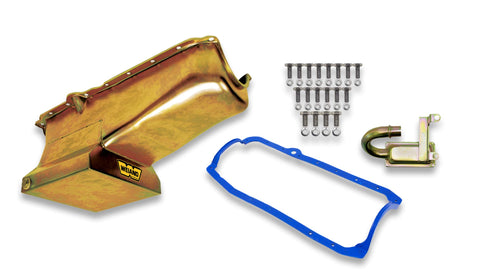 Oil Pan Kit Weiand 7Qt Zinc Finish 86/02 Sbc