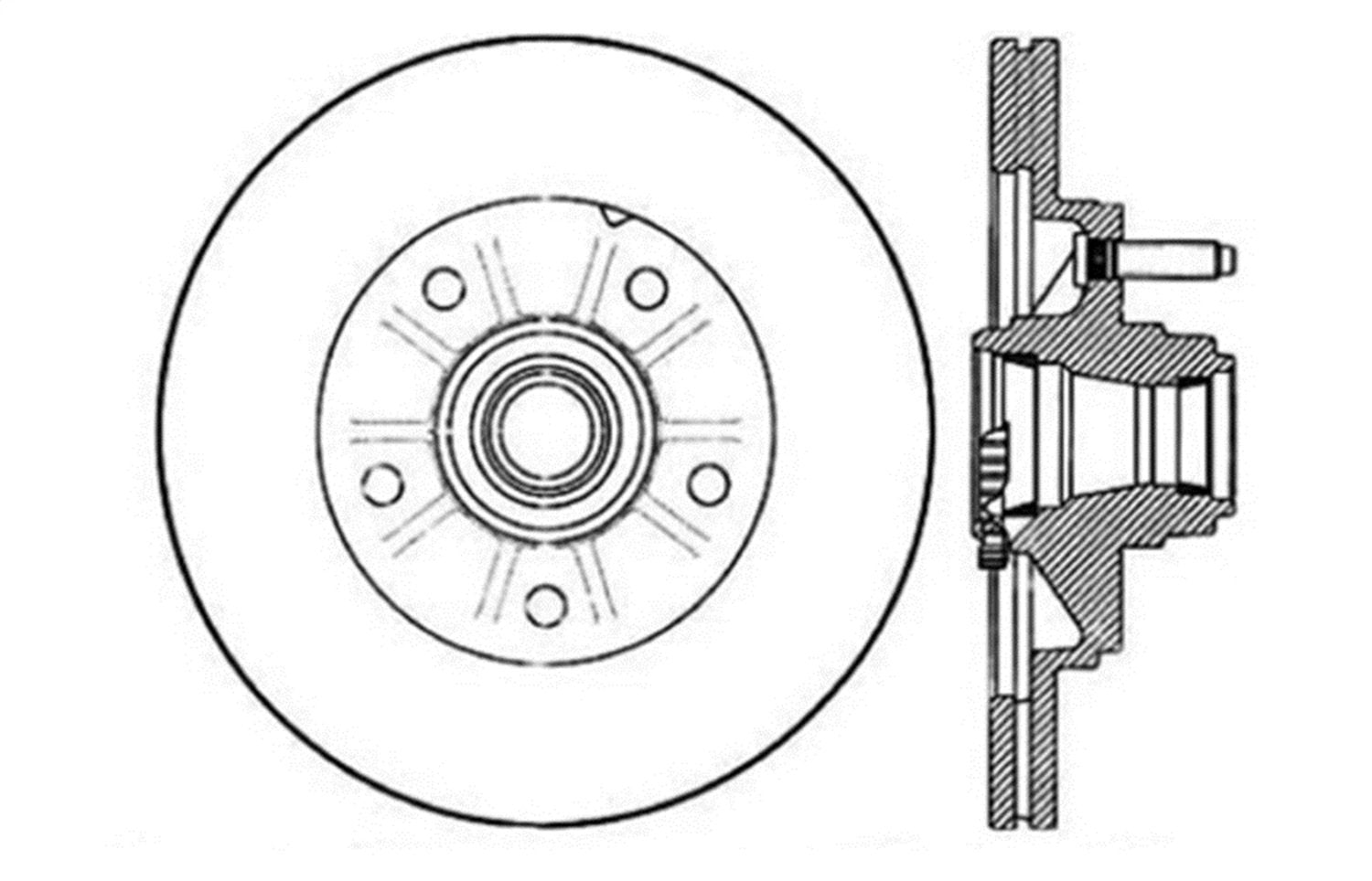 Sport Drilled/Slotted Brake Rotor StopTech 127.65080L (Front Left), 1 Pack