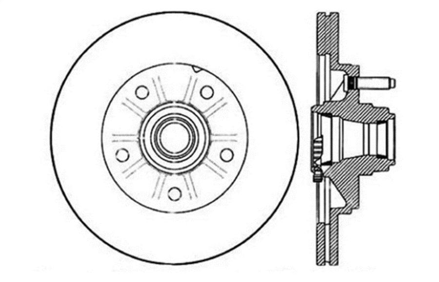 Sport Drilled/Slotted Brake Rotor StopTech 127.65080L (Front Left), 1 Pack