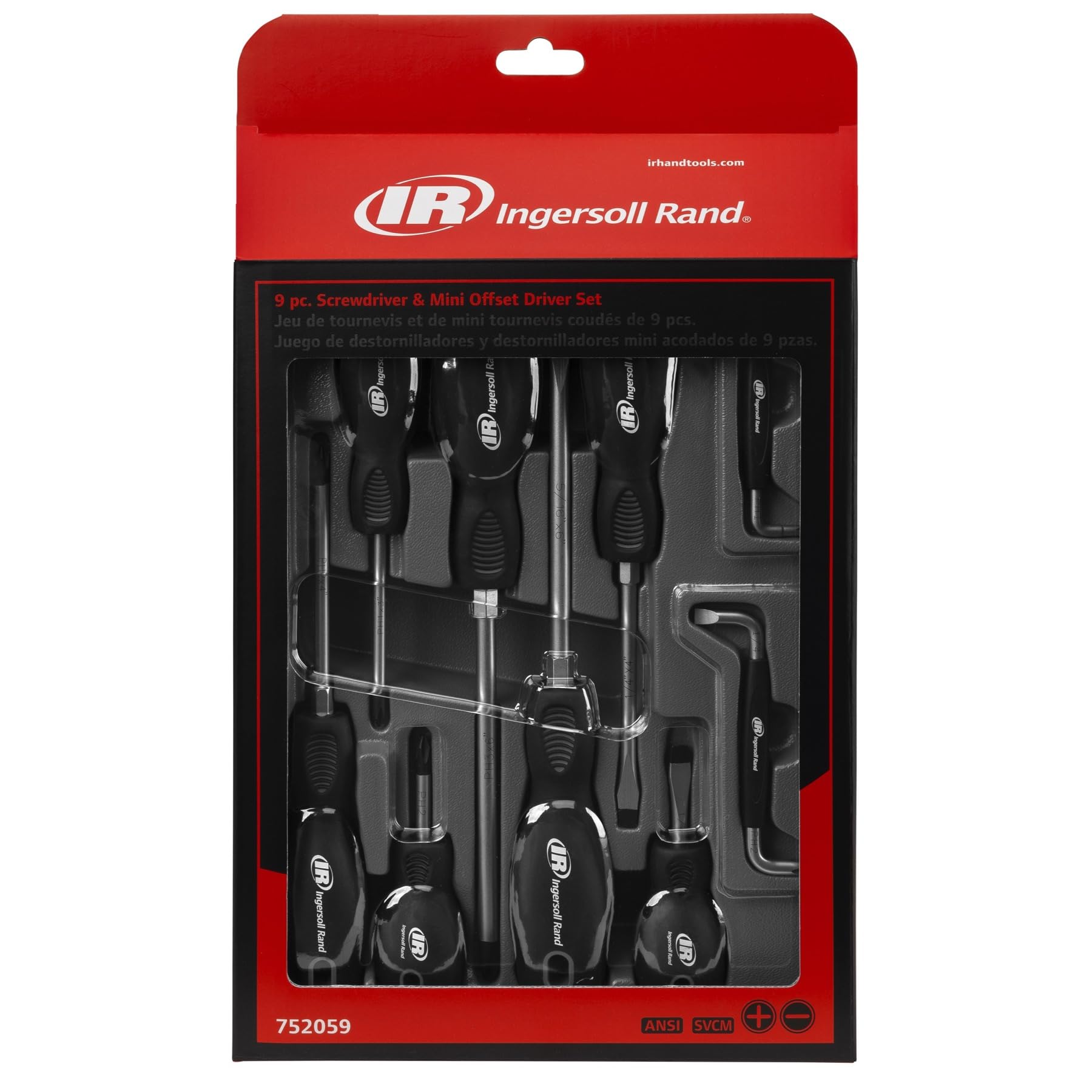 9 Pc. Ingersoll Rand Screwdriver Set- 752059
