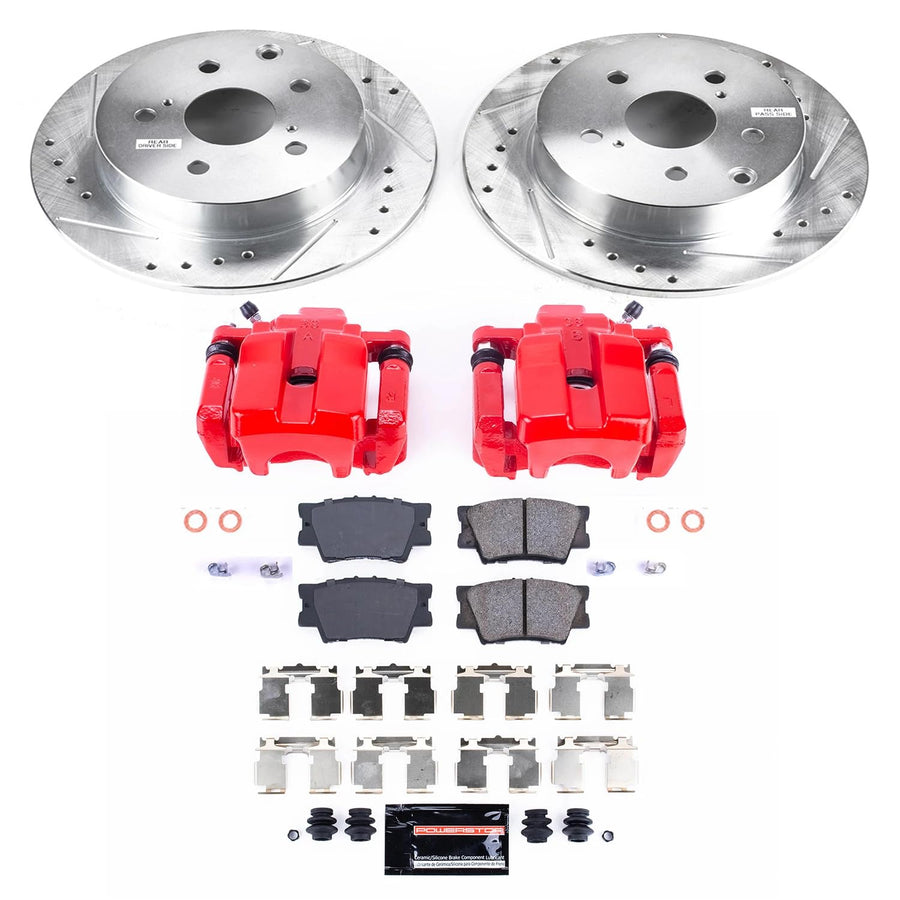 Power Stop Z23 KC4070, Front and Rear Brake Caliper Kit-Drilled/Slotted Brake Rotor, Brake Pads & Calipers For Lexus GS350, Lexus GS430, Lexus GS450h, Lexus GS460, Lexus IS350 [Model Specific]